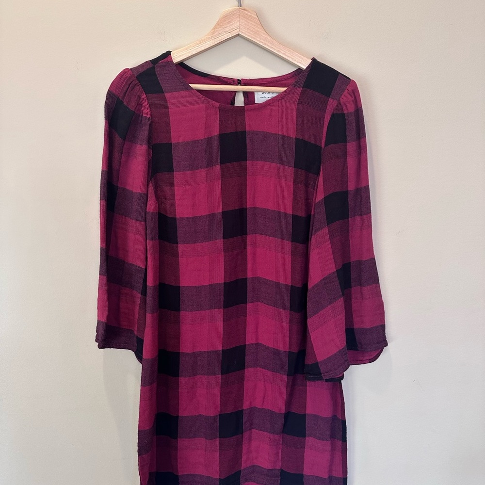 Red and Black Buffalo Plaid Women's Dress
